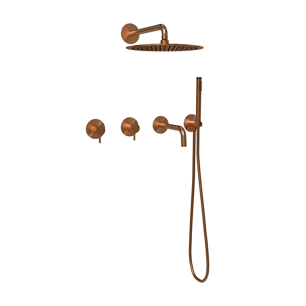 Inbouwdeel drieweg douche/badset