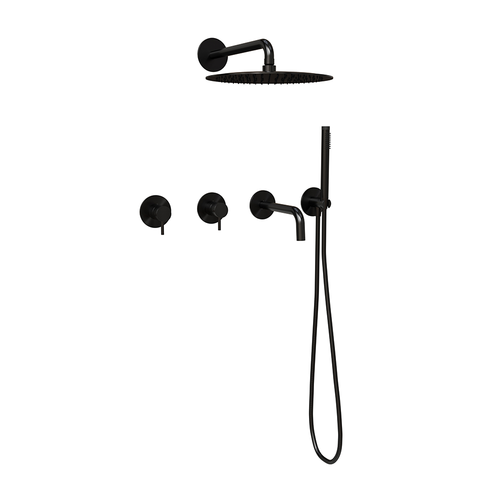 Inbouw drieweg douche/badset